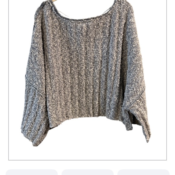 Free People Good Day Pullover Sweater Charcoal Gray Size Small - Picture 2 of 11
